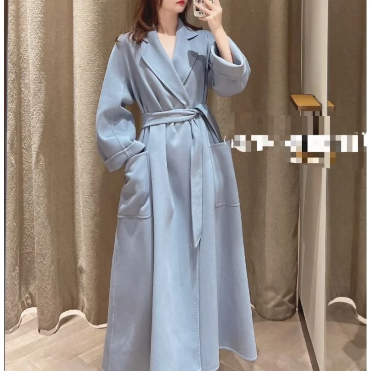 麦丝玛拉/大衣/95新/丝缎、羊毛、亮片/[MY11/17]