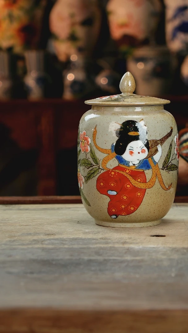 【闪购商品】瓷片景德镇纯手工釉下彩精品花瓶