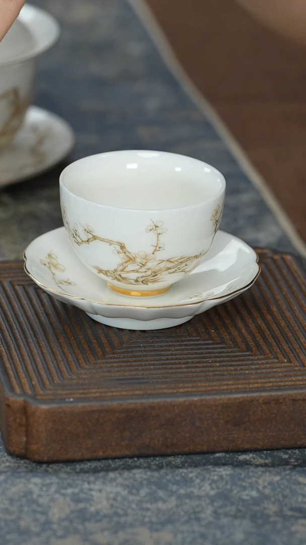 【梅花-小杯+杯垫】【12西泠礼盒】