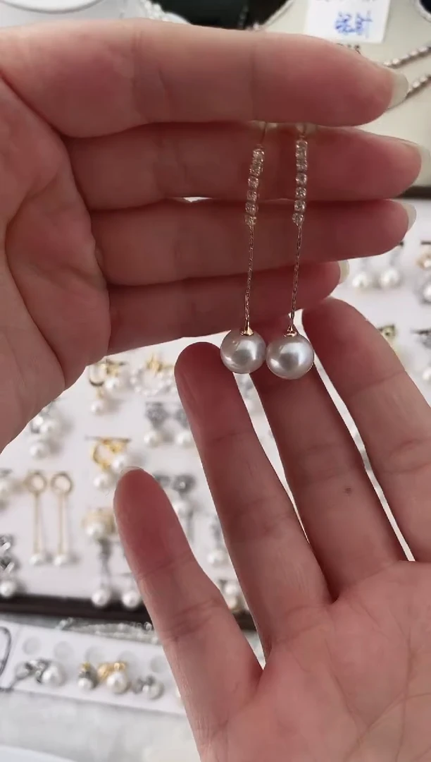 合金耳饰淡水珍珠66圆珠默认微瑕11.3mm