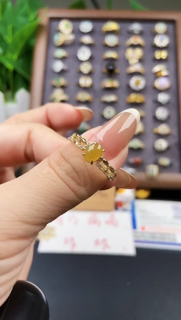 银S925镶嵌戒指翡翠12