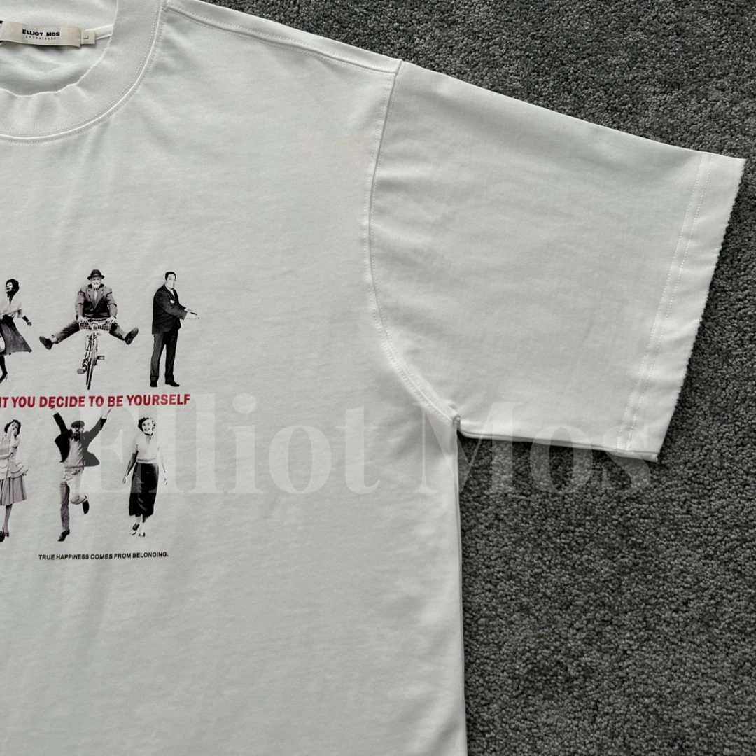 Elliot Mos自由宣言~Printed T-Shirt 手工磨破印花短袖T恤-1169