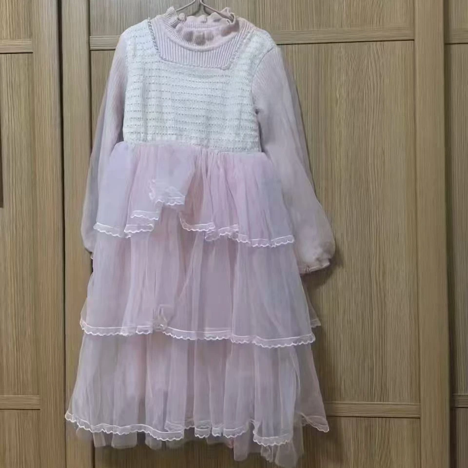 春季公主风秋季公主裙女连衣裙气质纱裙女童时尚甜美