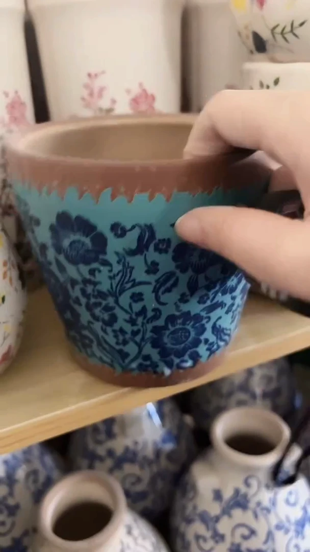 【闪购商品】陶瓷花盆高12cm内口12cm