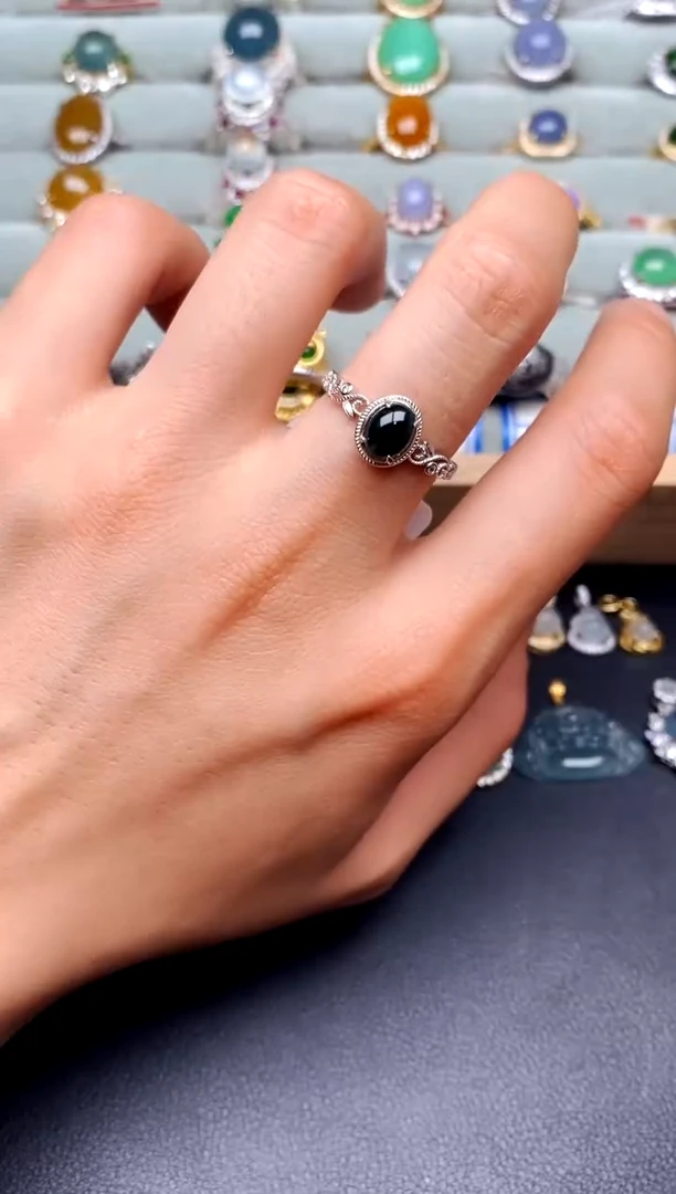 【闪购商品】翡翠戒指银S925镶嵌3541