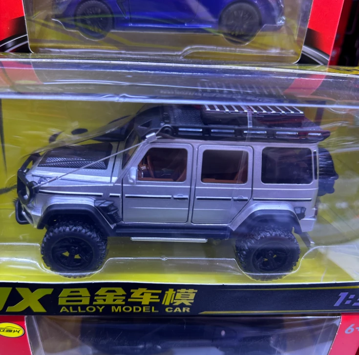 金车将仿真1/32合金车模型巴博斯- G550改装4X4 黑白银