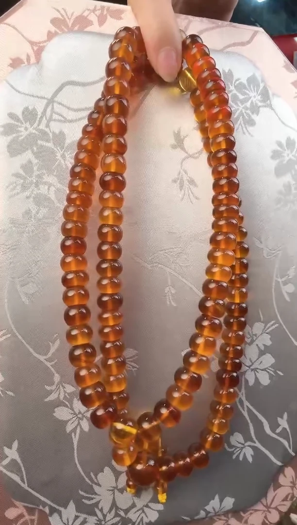琥珀颈饰未镶嵌琥珀11mm项链 074多样性发其一