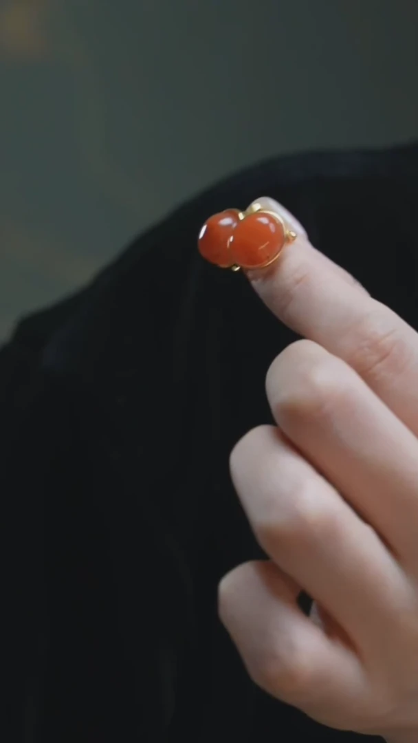 【闪购商品】南红玛瑙耳饰未镶嵌J40