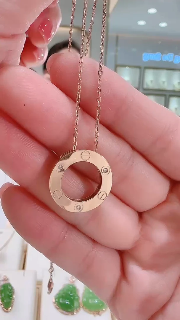 【闪购商品】钻石套链18K金镶嵌套链20mm