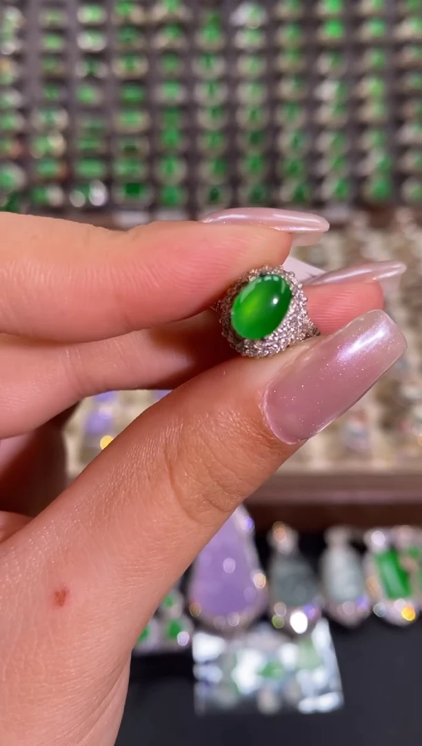 未镶嵌戒指翡翠天然缅甸A货翡翠未镶嵌 粉丝福利