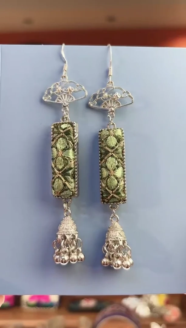 织绣非遗手工苗绣刺绣耳环48