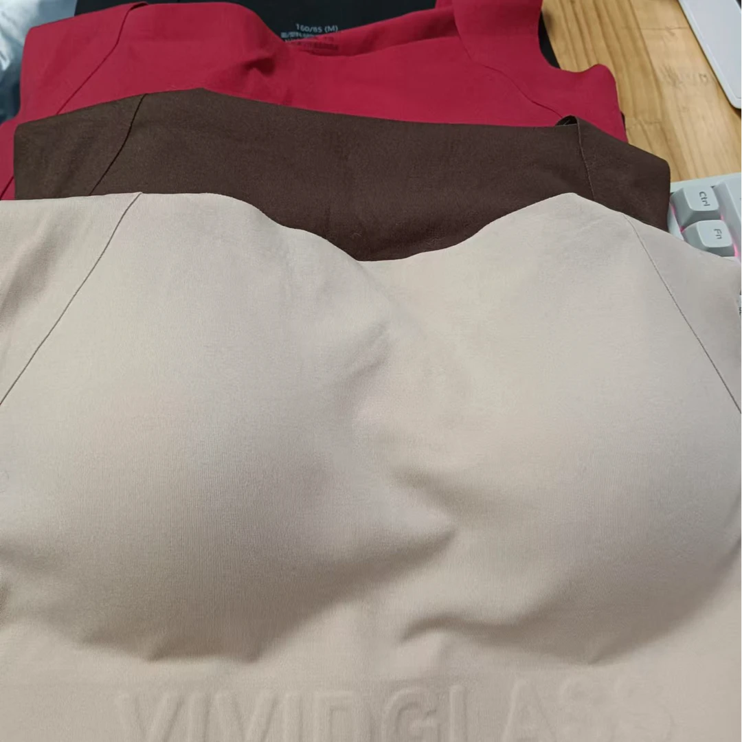 山茶花肌底衣裸感抗菌保暖上装舒适亲肤     背心款发两件3091