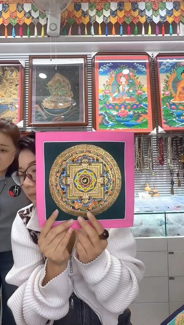 卷轴画咒轮   纯手绘唐卡{非质量问题不退换}