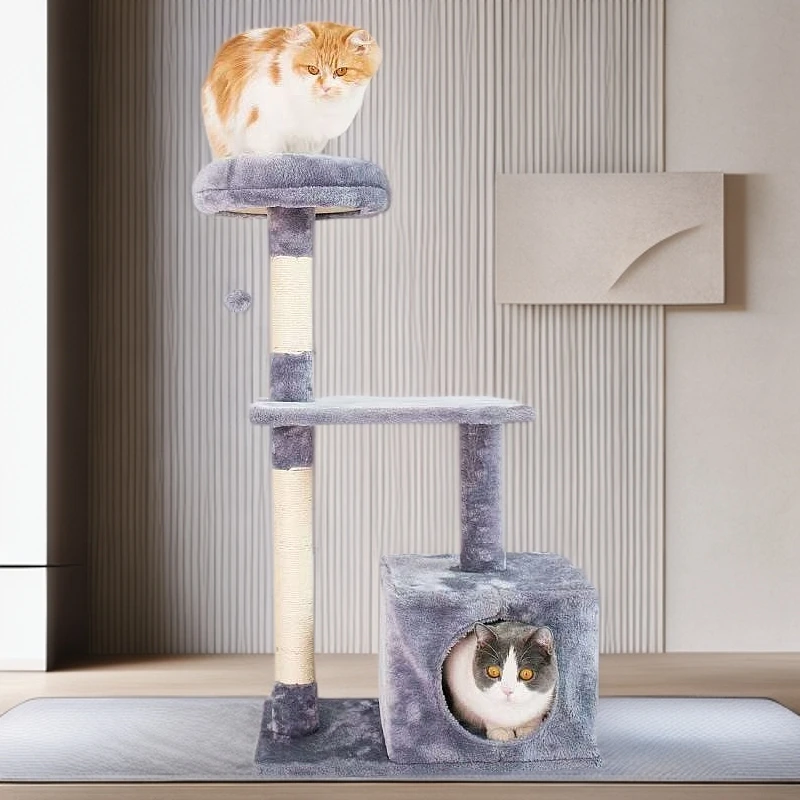 猫爬架剑麻落地小型多层猫窝一体宠物必备物品猫抓柱猫抓板