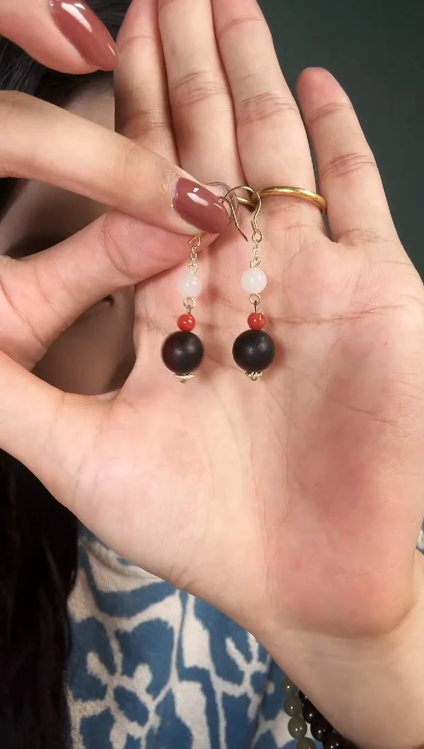 和田玉未镶嵌耳饰和田降降耳钉