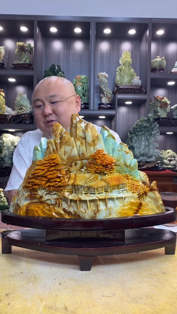 玉磊玉岫岩料手工雕刻摆件居家装饰送礼一物一图