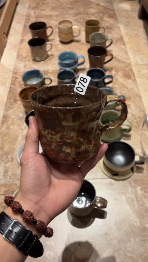 瓷片爱***妈78碳火红咖啡杯1个