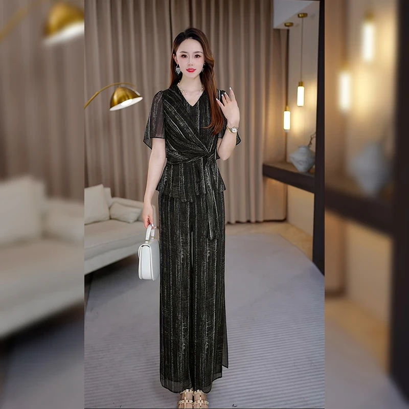 拉夏贝尔轻奢小众高级感穿搭职业套装女2025夏季贵妇时尚洋气减龄