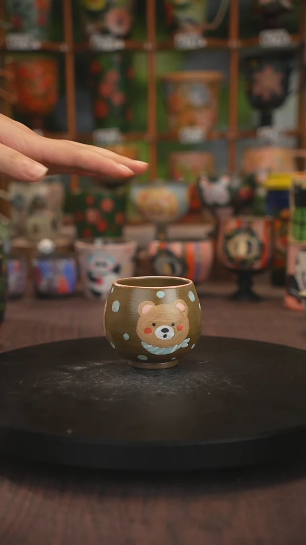 紫砂油画手绘釉下彩