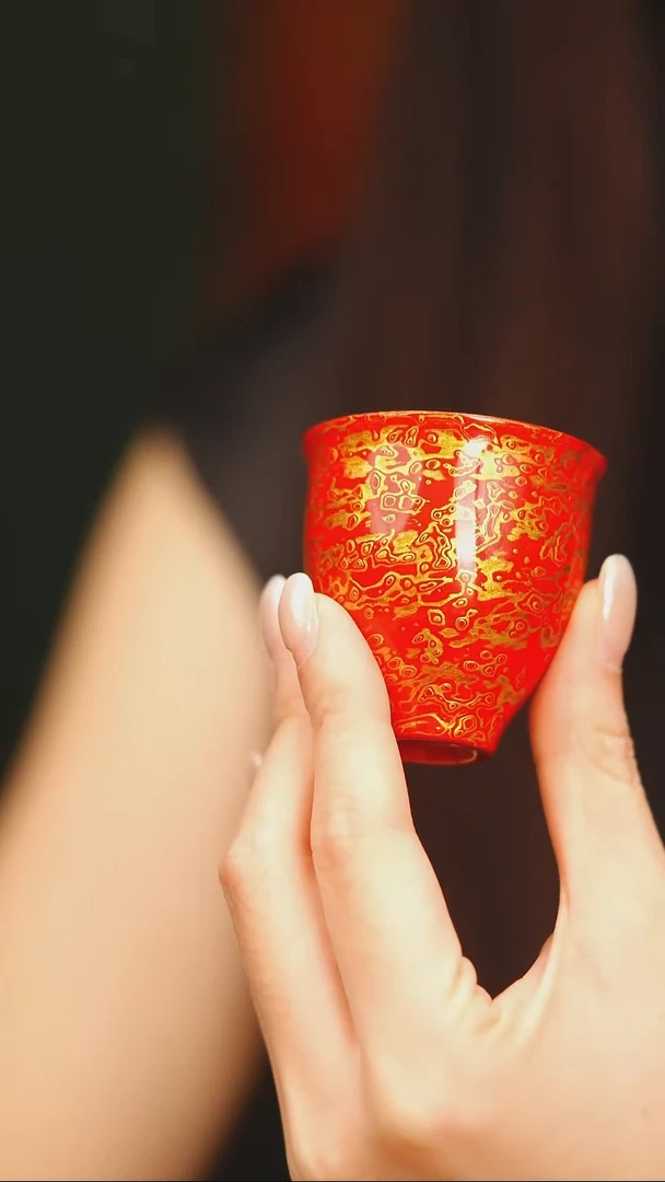 @红金犀皮客杯@非遗大漆