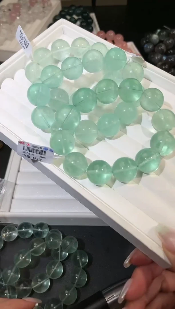 手链未镶嵌萤石多样性发一薄荷曼波20mm