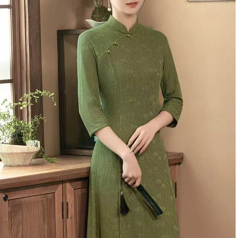 【春锦】洋气秋季新中式旗袍高级改良国风显瘦气质妈妈旗袍连衣裙