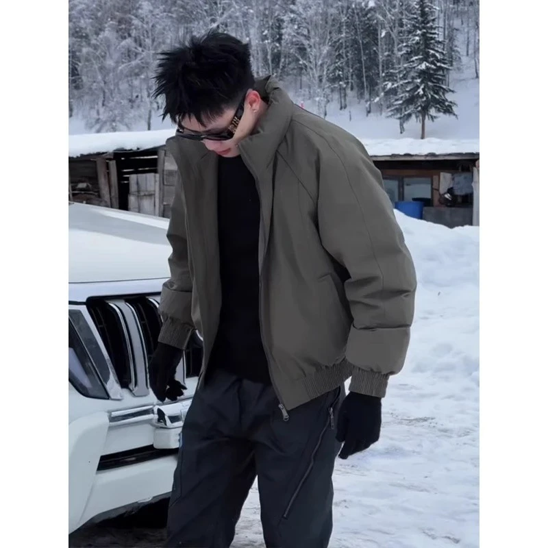 （运费险 棉服 ）立领飞行员夹克棉服男冬季潮牌高级感加厚保暖棉衣