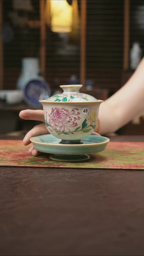 杯景德镇陶瓷杯碗柴烧多人