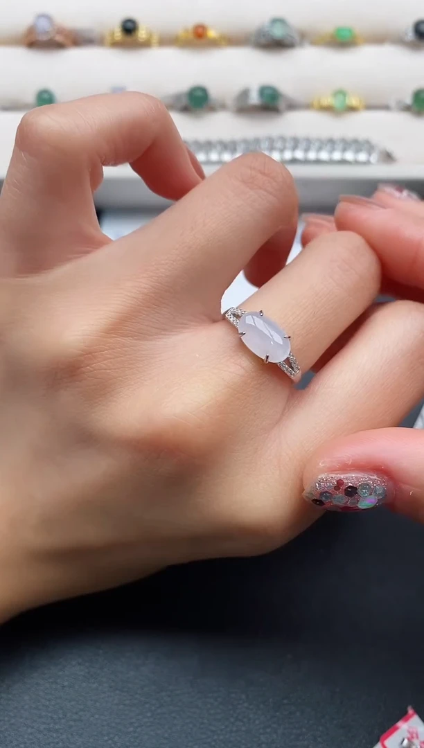 银S925镶嵌戒指翡翠111111111+5