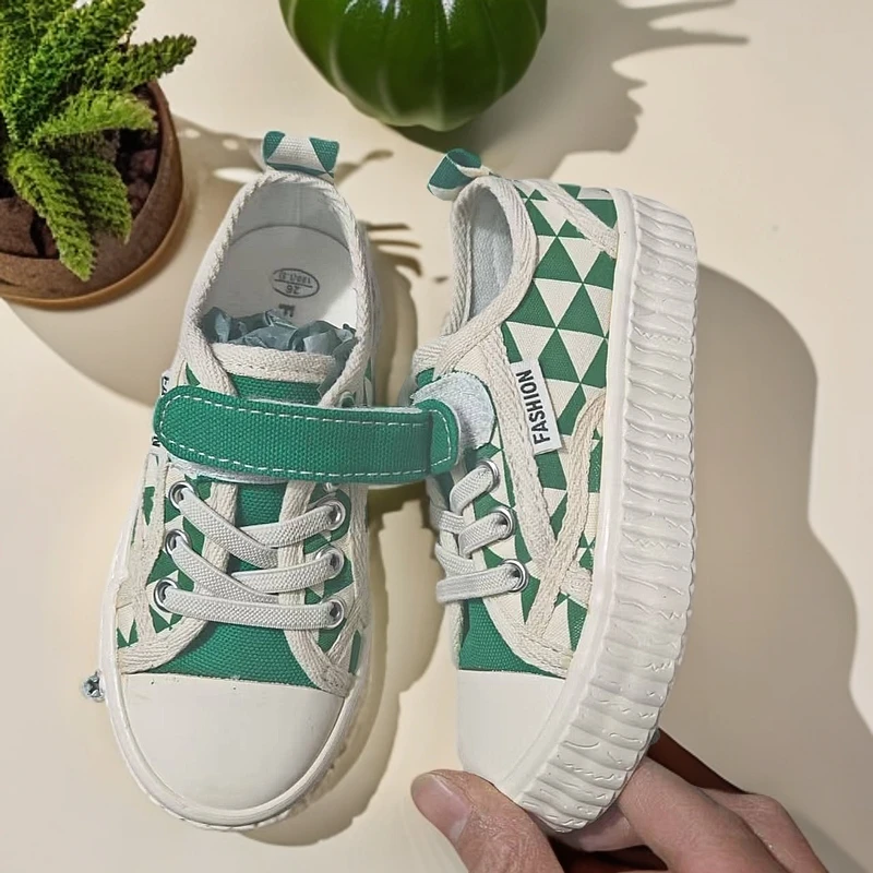 6608儿童帆布鞋男童低帮板鞋春秋新款女童鞋子学生布鞋潮款