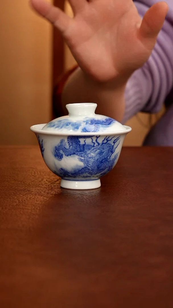 景德镇瓷器，青花瓷手绘茶具~