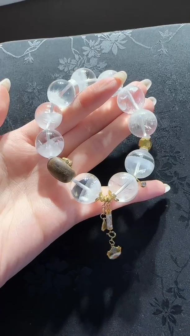 【闪购商品】水晶手串未镶嵌水晶白幽灵手串设计款