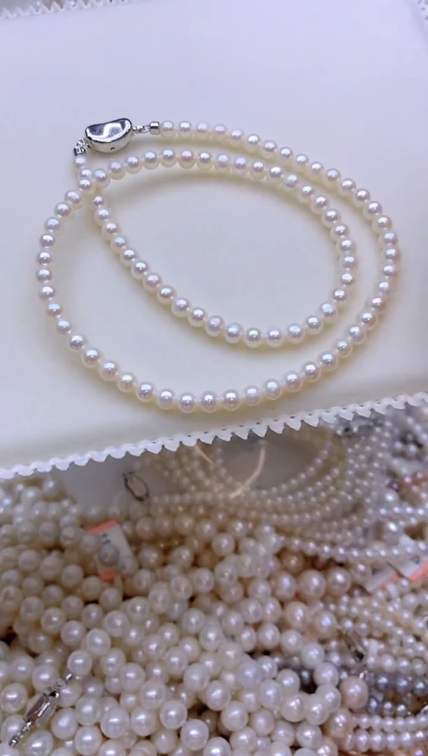 未镶嵌淡水珍珠1小米珠项链