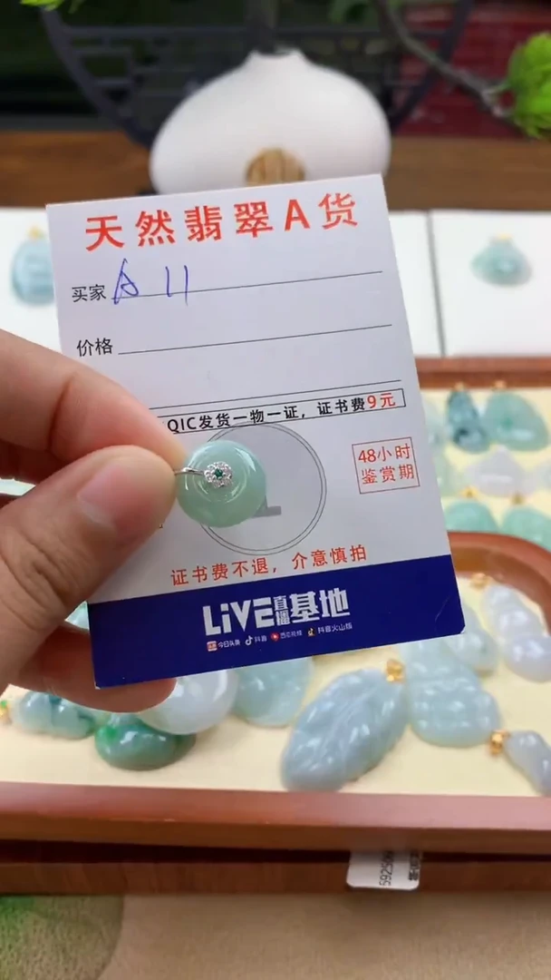 翡翠未镶嵌颈饰天然A货翡翠挂件