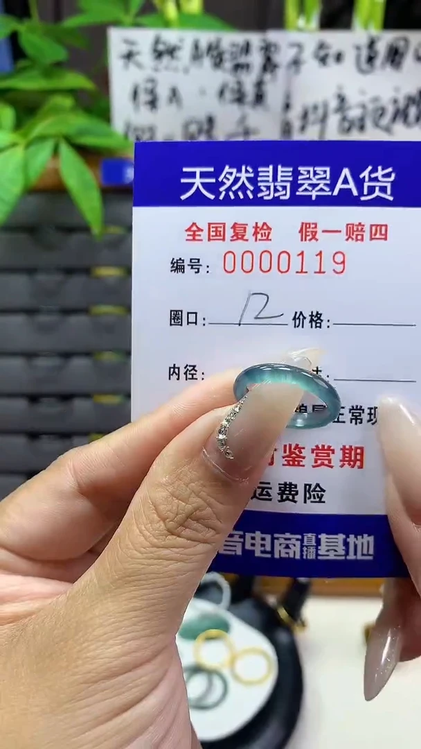 【闪购商品】翡翠戒圈未镶嵌天然翡翠A货0119