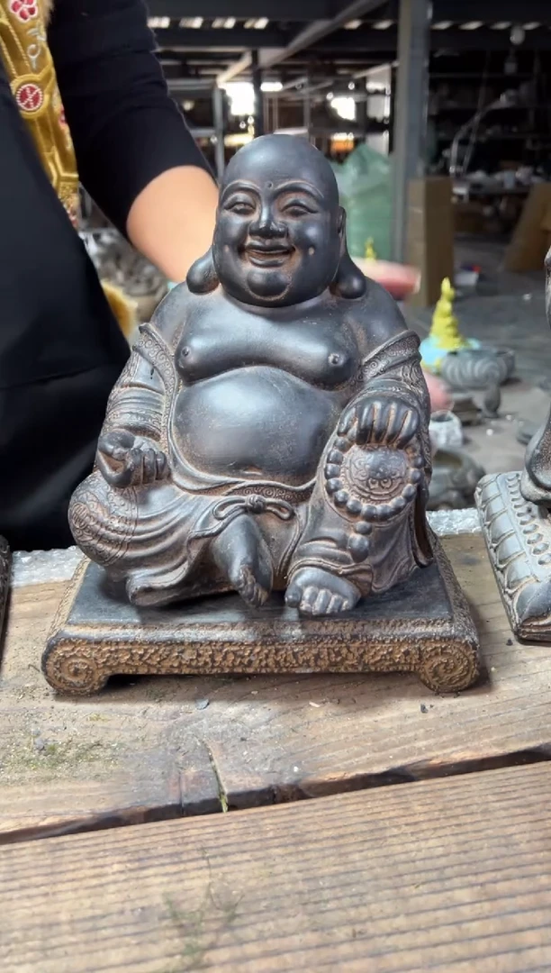 陶土大肚佛+小江枫底座