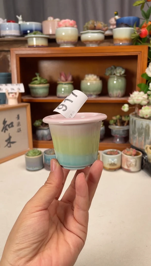 瓷片917知木小芳花盆