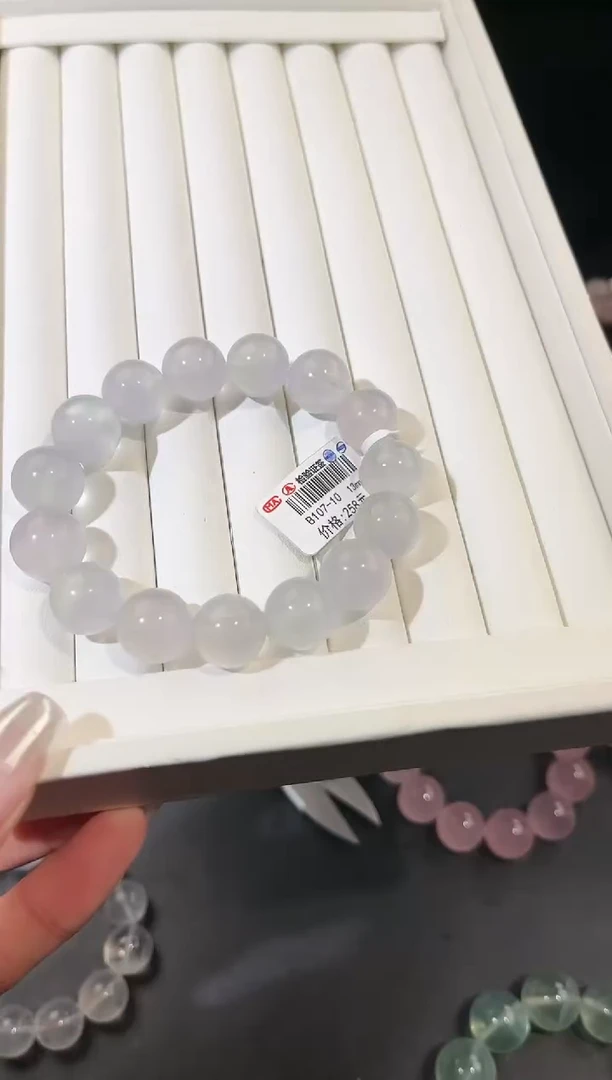 手链未镶嵌萤石多样性发一奶紫13mm
