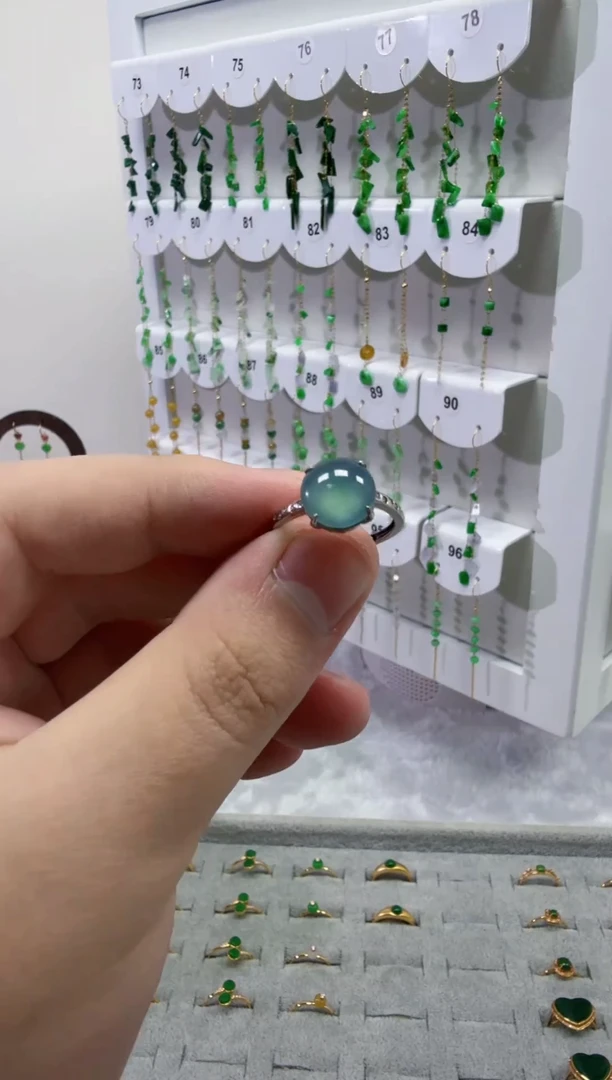 银S925镶嵌手链翡翠缅甸A货戒指