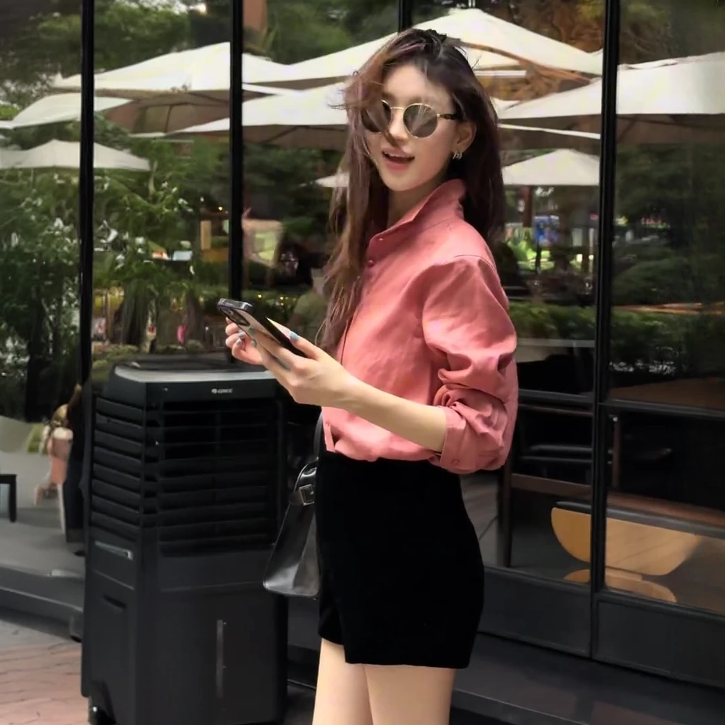 2025新款夏季法式小姿气质上衣高级感轻奢名媛衬衫女百搭短裤套装