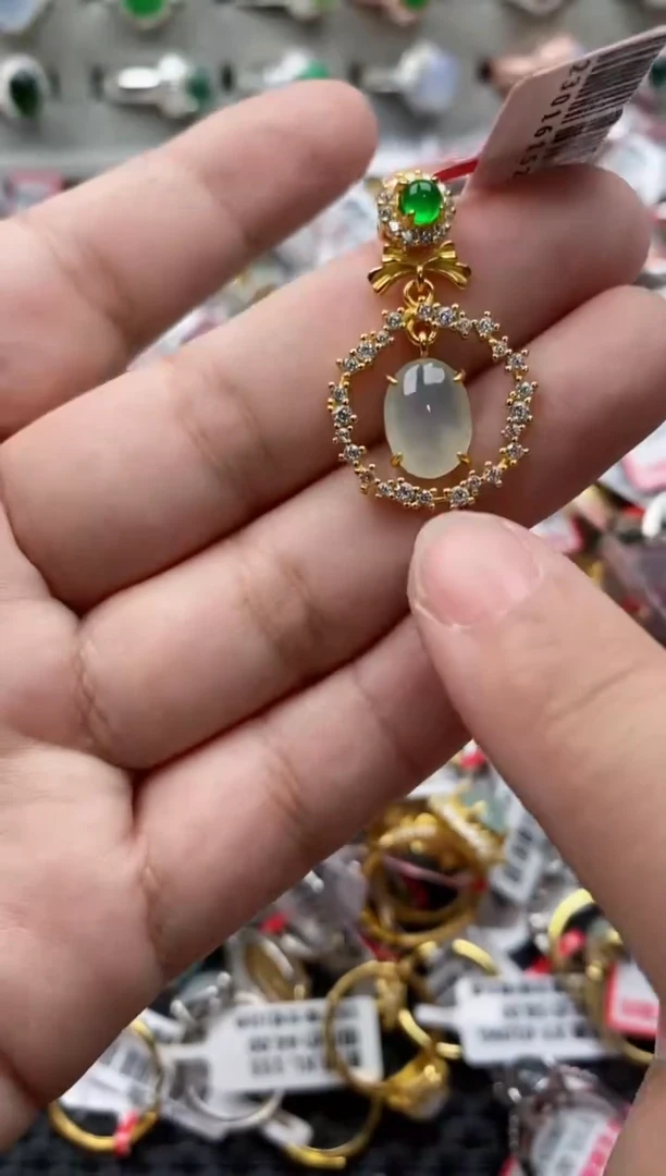 【闪购商品】翡翠戒指银S925镶嵌333333---5