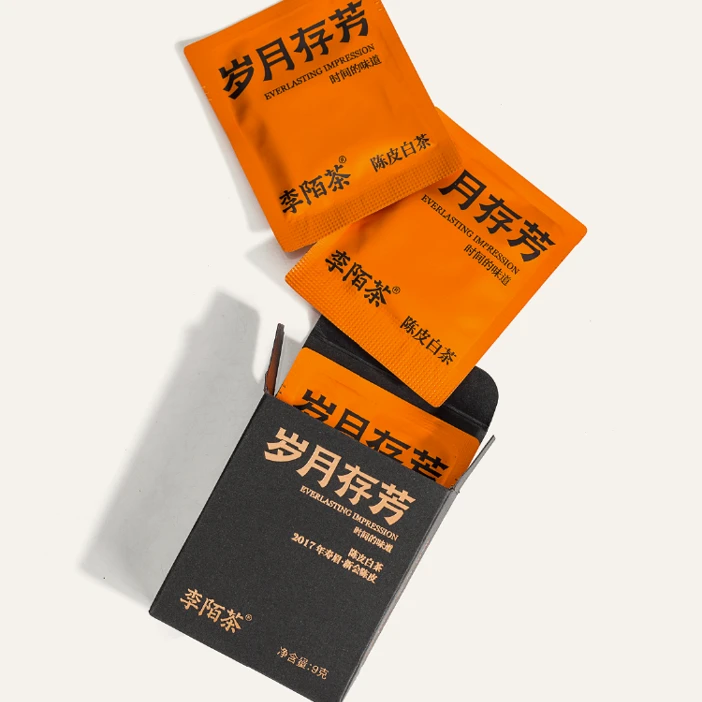 李陌茶岁月存芳9g/小盒老白茶寿眉新会陈皮白茶 Z-G6