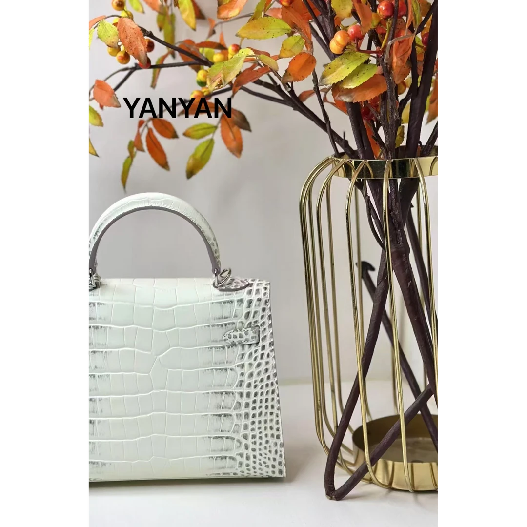 盐盐【小M-鳄鱼纹KL】手工高版本经典鳄鱼KL手提包