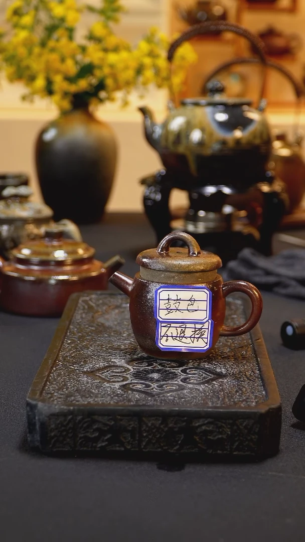 茶壶紫砂纯自然柴烧
