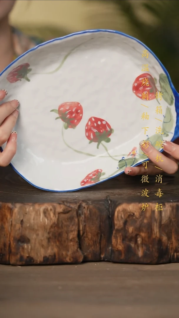 瓷片景德镇高温釉下彩可微波烤箱洗碗机
