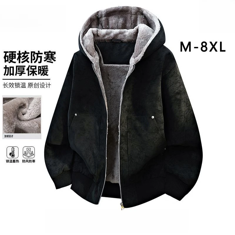 高级感男生秋冬款PU皮衣加绒加厚夹克外套新款宽松大码爆款上衣