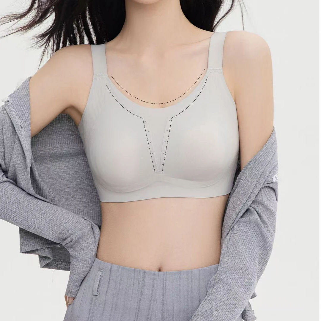 鑫然KIKI#无钢圈大胸显小兔耳朵杯内衣5357#LULU