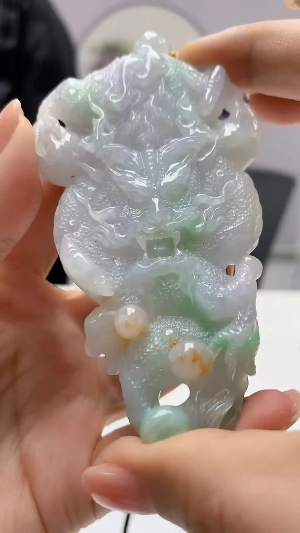 【闪购商品】定制翡翠未镶嵌5153ms-毛货40龙牌