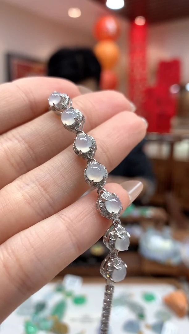 【闪购商品】翡翠手链银S925镶嵌手链