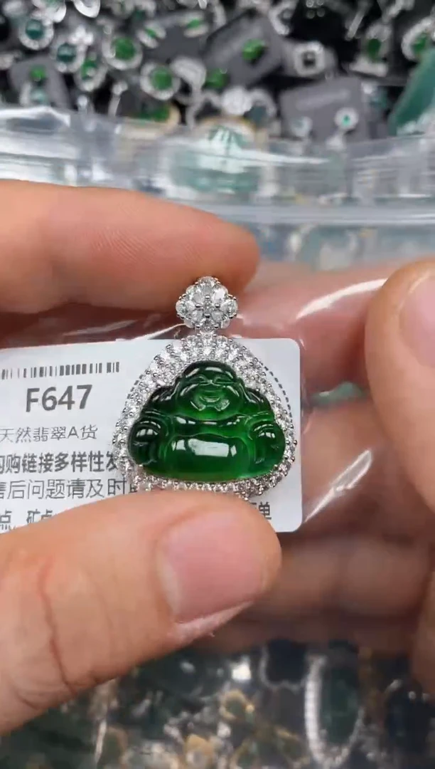 颈饰未镶嵌翡翠F647吊坠